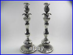 Silver candlesticks pair. 925 sterling vintage mid 20th century Continental