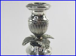 Silver candlesticks pair. 925 sterling vintage mid 20th century Continental