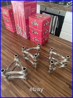 Six Original Vintage German BMF Candlestick Holders