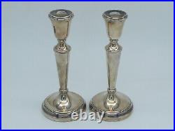 Smart Pair Vintage Solid Sterling Silver Candlesticks 1988 7 1/2 Inches