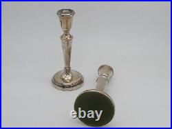 Smart Pair Vintage Solid Sterling Silver Candlesticks 1988 7 1/2 Inches