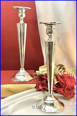 Sterling Silver Candle Holders Vintage J. Wagner Silver Candlestick Holders