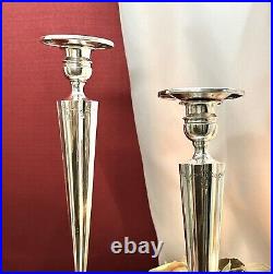 Sterling Silver Candle Holders Vintage J. Wagner Silver Candlestick Holders