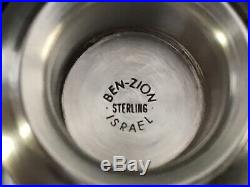 Sterling Silver Filigree Design Candlesticks By BEN ZION Vintage Rare Find