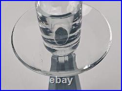 Strombergshyttan Candlestick Holder Pair Signed Stromberg P50 Octagon Glass