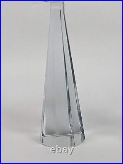 Strombergshyttan Candlestick Holder Pair Signed Stromberg P50 Octagon Glass