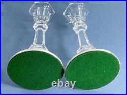 Stunning Vintage Pair Solid Silver Cut Glass Candlesticks / Holders Birm 1991