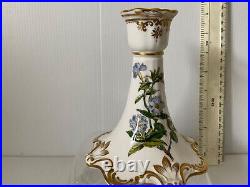 Superb Rare Vintage Spode England Stafford Flowers Candlestick Burtonia