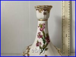 Superb Rare Vintage Spode England Stafford Flowers Candlestick Burtonia