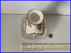 Superb Rare Vintage Spode England Stafford Flowers Candlestick Burtonia