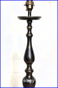 Table Lamp Vintage Bronzed Solid Brass Candlestick Lamp Antique Church Style