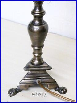 Table Lamp Vintage Bronzed Solid Brass Candlestick Lamp Antique Church Style