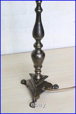 Table Lamp Vintage Bronzed Solid Brass Candlestick Lamp Antique Church Style