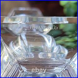 Tiffany & Co Crystal Signed Candle Holder Candlestick 9.5 Tall Vintage