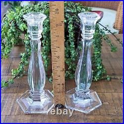 Tiffany & Co Crystal Signed Candle Holder Candlestick 9.5 Tall Vintage