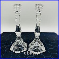 Tiffany & Co Hamptons Crystal Candle Stick Holders Set of 2 9.2in H Vintage