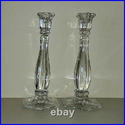 Tiffany & Co Richmond Crystal Candlesticks candle holder pair approx 9.5H VTG