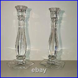 Tiffany & Co Richmond Crystal Candlesticks candle holder pair approx 9.5H VTG