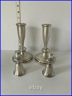Towle Sterling Silver Vintage Candle Stick Holders 9 Adjustable Size