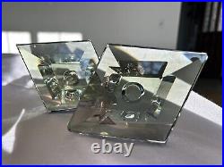 Unique Crystal Candlestick Holders Vintage Beautiful- Rare