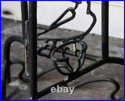 Unusual vintage mid century church candle stand or plant stand, wrought iron