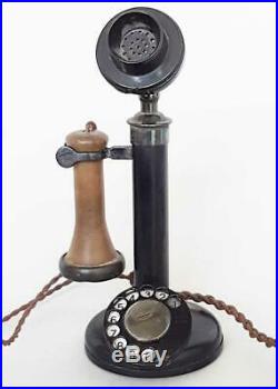 VINTAGE ANTIQUE GPO No 150 CANDLESTICK TELEPHONE 1920s 6 foot Long Original Lead