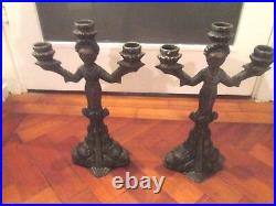 VINTAGE CANDLE STICKS PAIR LADIES 1950s