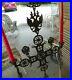 VINTAGE-HANGING-WROUGHT-BRASS-Greek-Russian-Orthodox-Wall-Cross-33-CANDLESTICKS-01-tr