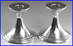 VINTAGE Sterling Silver J A CAMPBELL Pair of Candlesticks 3 1/2