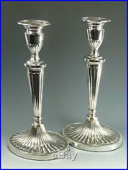 VINTAGE Sterling Silver Tall ADAMS Style CANDLESTICKS 11 1/2 1971