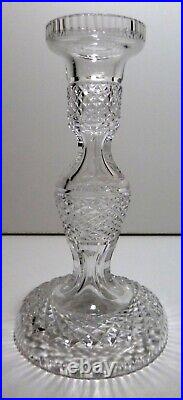 VINTAGE Waterford Crystal ALANA (1952-) Set 2 Candle Stick 7 1/2 Made Ireland