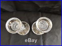 VINTAGE Waterford Crystal Alana Candlestick Holders Signed Pair 7-3/8 Tall
