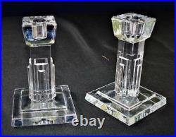 VIntage WATERFORD Crystal Hand Made Ireland METROPO 6h Set of 2 Candlesticks