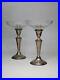 VTG-GORHAM-Sterling-Silver-Candle-Sticks-Holder-7-5-Pair-Compote-Glass-Inserts-01-lfc