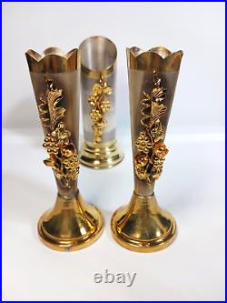 VTG Set Sterling Silver Decorated Ornate Design Weighted Candlestick Holders