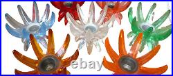 VTG Space Age Sputnik Acrylic Lucite Candlesticks Friedel Ges Gesch Germany x 8