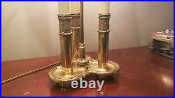 VTG Stiffel French Bouillotte 3lt Candlesticks Brass Table Lamp 30'' No Shade