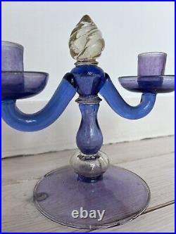 Venetian Murano vintage two arm candelabra/ Candlestick