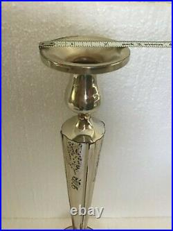 Vintage 14 Tall Sterling Silver Candlestick