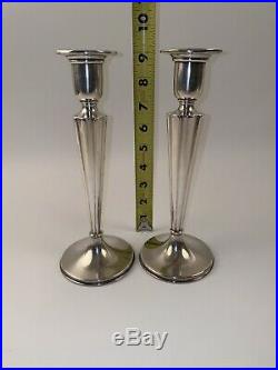 Vintage 1920s Whiting Sterling Silver. 925 Candlesticks Candle Holders 9