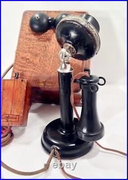 Vintage 1920s Wonderphone Candlestick Telephone With Subset Switch Seattle WA RARE