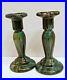 Vintage-1933-Brush-McCoy-Green-Onyx-Art-Pottery-Candlestick-Candle-Holders-01-ro