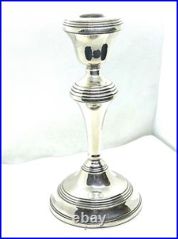 Vintage 1969 Hallmarked Sterling Silver Single Candlestick by Broadway & Co