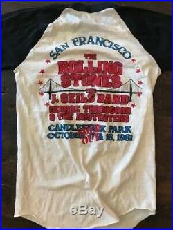 Vintage 1981 Rolling Stones dragon t-shirt, Candlestick Park San Francisco