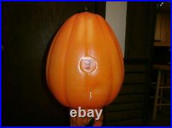 Vintage 1990's Halloween Blow Mold 42 Pumpkin Candlestick RARE