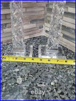 Vintage 24% Lead Crystal Candle Sticks Holders 10 Home Decor Made in Slovenia