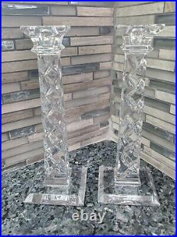 Vintage 24% Lead Crystal Candle Sticks Holders 10 Home Decor Made in Slovenia