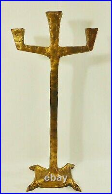 Vintage 24 MarCo Gold Claw Foot TALON 3 Arm Candle Stick Holder Candelabra