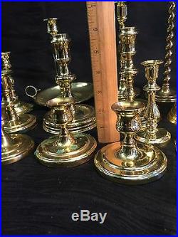 Vintage 26 Piece Lot All Baldwin Brass Candlestick Candle Holders Wedding USA