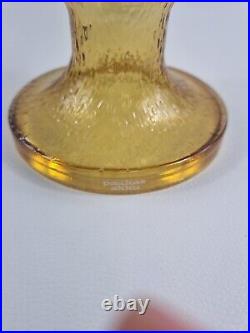 Vintage 70's Colorful Amber Glass Candlestick by pakkas akku 7